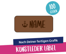 100 Artwork-Kunstleder-Label