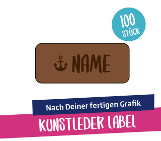 100 Artwork-Kunstleder-Label