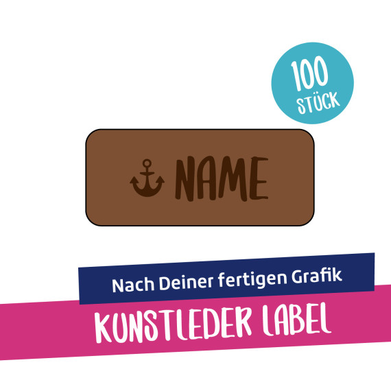 100 Artwork-Kunstleder-Label