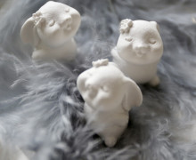 Silikon - Gießform - Mini Schnupperhasen mit Blume - Multiform - vielfältig nutzbar