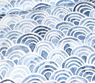 Sommersweat - Shibori Style - Regenbögen - Weiß - Bio Qualität - abby and me