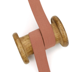 2,5 Meter Gummiband - Zugeschnitten -  Uni - 20mm - Lachsbraun