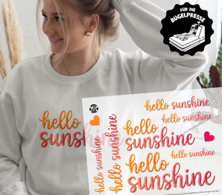 Onkel Bo's Bügelbilder - DIN A4 - Hello Sunshine - Stickoptik - BIG