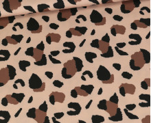 Outdoorstoff - Leo Animal Print - Sand - Dunkelbraun/Schwarz - abby and amy