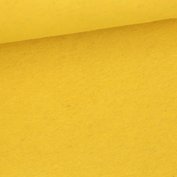 Leinen Jersey - Uni - Meleirt - Maisgelb