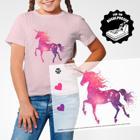 Onkel Bo's Bügelbilder - DIN A4 - Glitter Unicorn - Pink