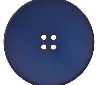 1 Polyesterknopf - Rund - 23mm - 4-Loch - Uni - Stahlblau