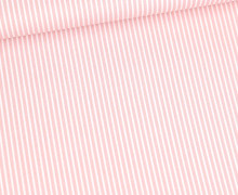 Baumwolle - Webware - Stripe - Weiß/Altrosa