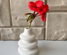 Silikon - Gießform - Vase - moderne Designvase - Etagen/Ringe - schmale Öffnung - vielfältig nutzbar