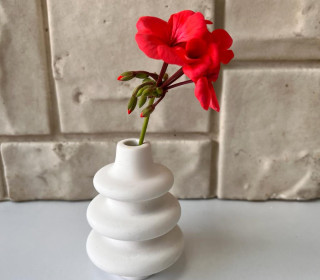 Silikon - Gießform - Vase - moderne Designvase - Etagen/Ringe - schmale Öffnung - vielfältig nutzbar