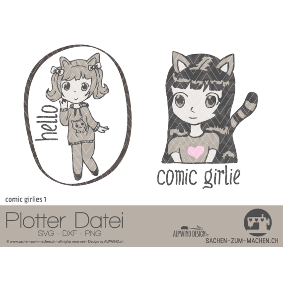 Plotterdatei "comic girlie" #1 - ALPWIND