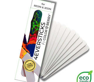 25 Rührstäbchen - 4Eversticks - Offwhite - 15cm Länge - für Kunstharz & Jesin - Colorberry - Wiederverwendbar