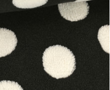 Teddystoff - Teddy - Punkte - Anthrazit