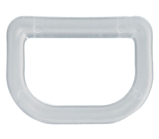 1 D-Ring - 40mm - Taschenring - Kunststoff - Transparent