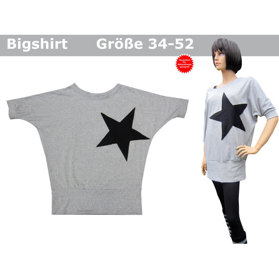 Schnittmuster Damen Shirt Damenshirt - Fledermausshirt - inkl. Nähanleitung