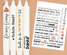 DIN A4 - Tattoofolie - Abschied - Erzieherin - für Kerzen / Keramik