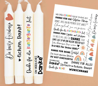 DIN A4 - Tattoofolie - Abschied - Erzieherin - für Kerzen / Keramik