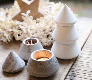 Silikon - Gießform - Tannenbaum zum Stapeln - 3 Teile - toll für Kerzenwachs - vielfältig nutzbar