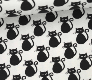 Jersey - Black Kitties - Halloween - Offwhite - Bio-Qualität - abby and me