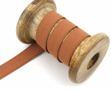 1 Meter Gummiband - Uni - 15mm - Orangebraun