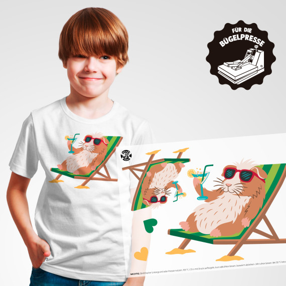 Onkel Bo's Bügelbilder - DIN A4 - Guinea Pigs in Summer - Liege - Kristina Hölzl - BIG