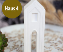 Silikon - Gießform - Häuser - Streifendesign - Dekohäuser - schmal - Haus 4 - vielfältig nutzbar