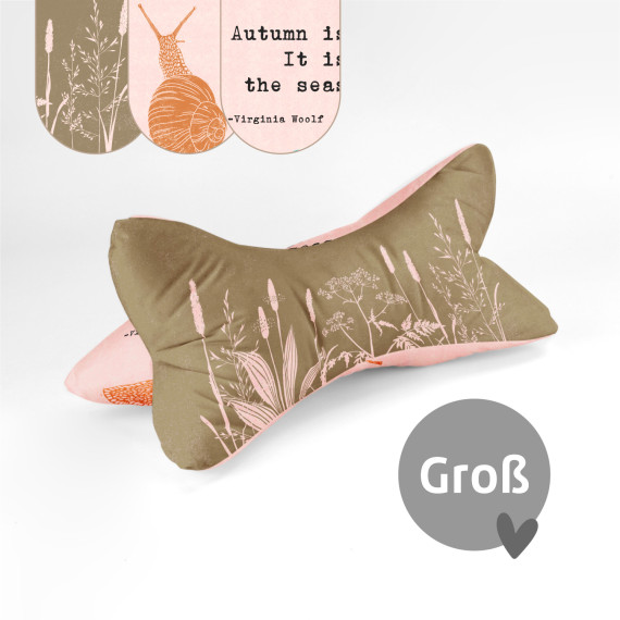 DIY-Nähset - Leseknochen - Groß - Herbstzauber - Schnecke - Lausemia Design Studio - Velvet - abby and amy