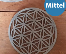 Silikon - Gießform - Untersetzer - Aufhänger - grafisches Blumenmuster - Mittel - vielfältig nutzbar