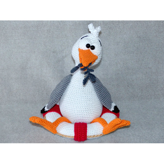 Häkelanleitung Finn die lustige Möwe