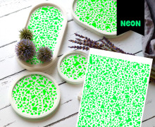 Neon Rub-On Sticker - Terrazzo - Grün - studio.mARTinchen - Tante Henni Rubon - vielfältig nutzbar