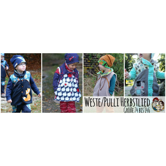 Ebook - Kombi Pullover/Weste/Pullunder Herbstlied by From heart to needle