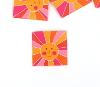 1 Label - Sonne - Orangegelb - jojulein design