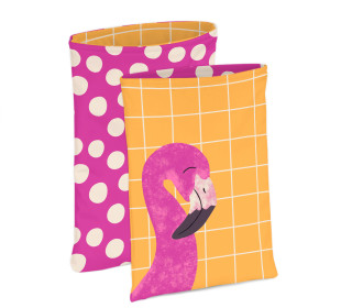 DIY-NÄHSET - Buchtasche - Tierisch Bunt - Flamingo - Andrea Liesert - Softshell - abby and amy