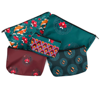 DIY-Nähset - Softshell - Fleece - 5 Wetbags - Colorful Koi - Frida Kreativ - abby and amy