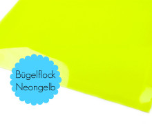 A4 Neon Bügelflock - Bügelfolie - Neongelb (Mengeneinheit: 1piece)