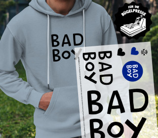 Onkel Bo's Bügelbilder - DIN A4 - Bad Boy - Mix - Schwarz/Blau