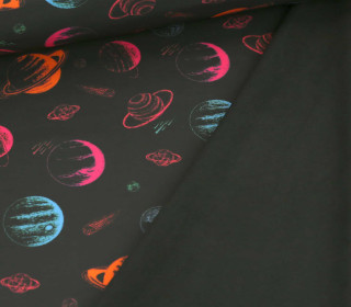 Softshell - Fleece - Space - Orange/Fuchsia - Schwarz