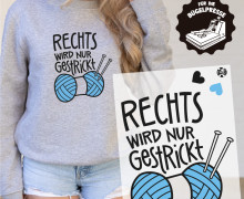 Onkel Bo's Bügelbilder - DIN A4 - Rechts Wird Nur Gestrickt - Hamburger Liebe - BIG