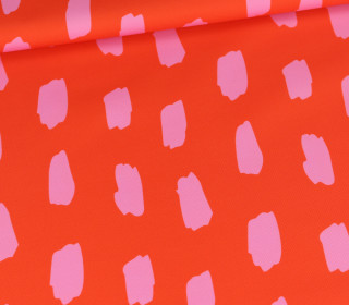 Outdoorstoff - Vibrant Valentine - Striche - Orangerot - abby and amy