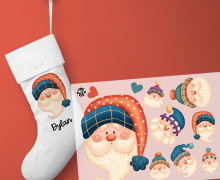 Onkel Bo's Bügelbilder - DIN A4 - Santa Claus Cute Faces