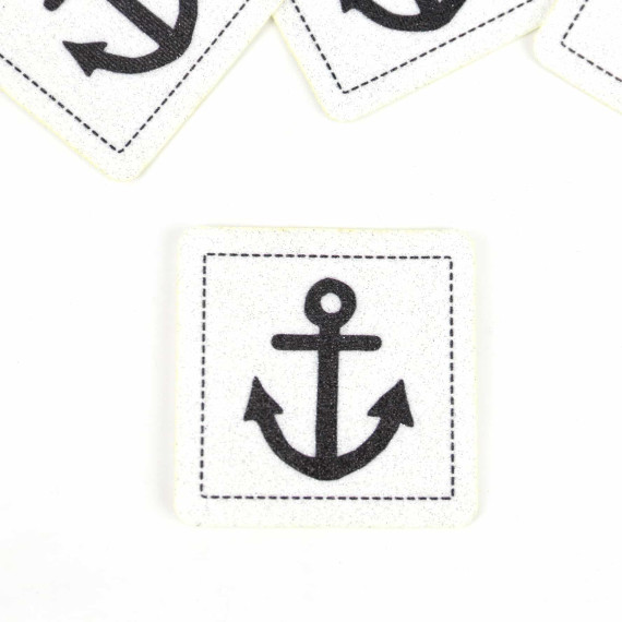 1 XXL GLITZERLABEL - Creme - Anker