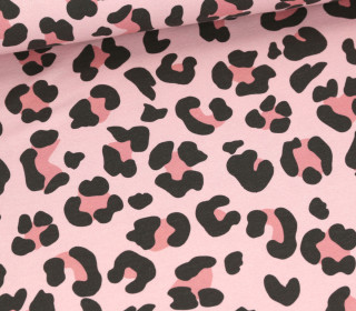 Sommersweat - French Terry - Leomuster - Altrosa Pastell