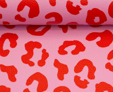 Kunstleder - Fashionstoff - Happy Leo - Cherry Picking - Rosa/Rot