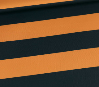 Outdoorstoff - Just Stripes! - Streifen - Schwarzblau/Orangegelb - abby and amy