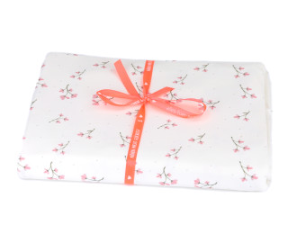 1,8m Zuschnitt - Jersey - Beautiful Summer - Flowers - Kombistoff - Weiß - Bio-Qualität - Stickherz - abby and me
