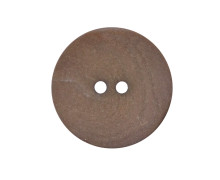 1 Papier/Polyesterknopf - 18mm -  2-Loch - Recycelt - Graubraun