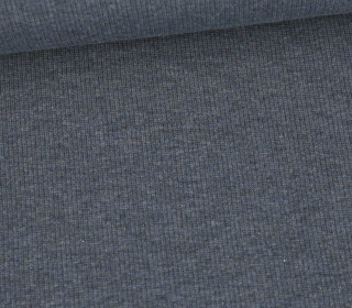 Jersey - Feine Rippen - 330g - Uni - Taubenblau Meliert