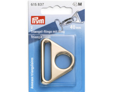 2 Triangel-Ringe mit Steg - Metall - 40mm - Prym - New Gold
