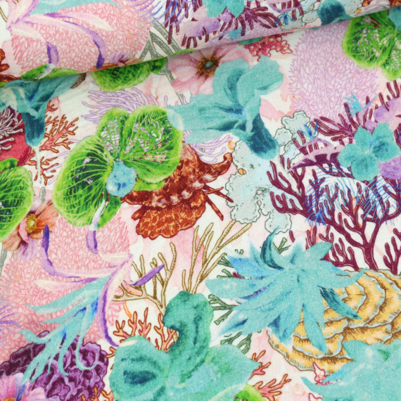 Musselin - Double Gauze - Lovely Flowers - Schnuffeltuch - Windeltuch - Creme