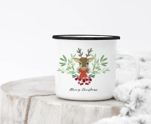 Emaille Becher - Oh my Reindeer - Merry Christmas  - Studio Hedi